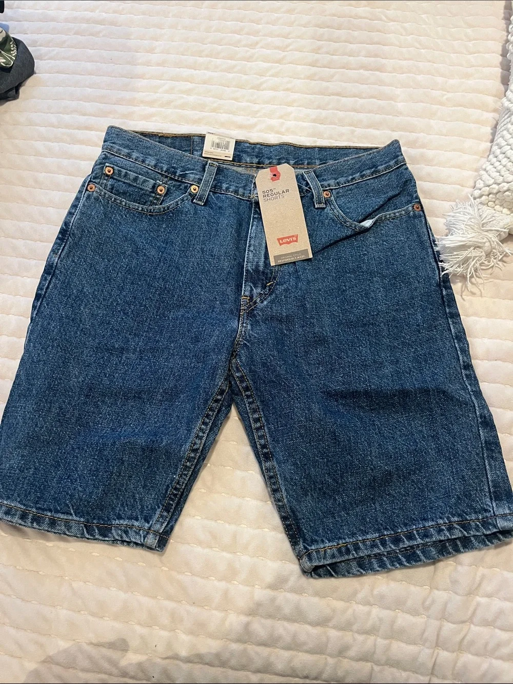 Levi's Men's Dark Blue Denim Jean Shorts with Tag